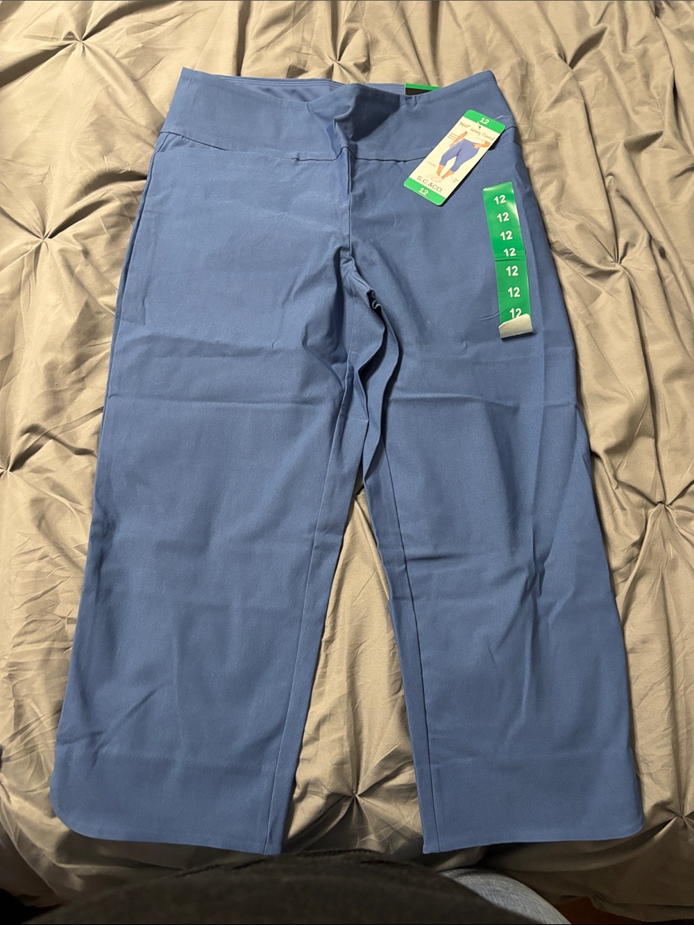 Women's Ankle Crop Stretch Pants - Blue